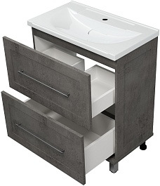 Misty Тумба с раковиной Марта 70 темный бетон – фотография-4